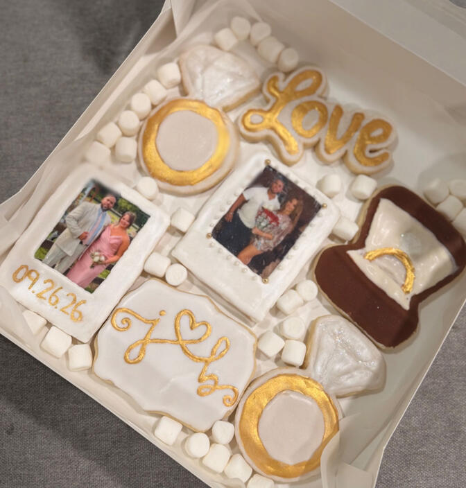 engagement sugar cookies